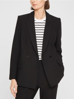 Club Monaco Black Double-Breasted Blazer